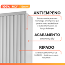 Ver imagem 6 de Guarda Roupas Casal 2 Portas de Correr com Espelho Ripado 100% Mdf 4 Gavetas Malta