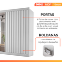 Ver mais imagens de Guarda Roupas Casal 2 Portas de Correr com Espelho Ripado 100% Mdf 4 Gavetas Malta