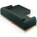 Ver imagem 7 de Sofá 6 Lugares com Chaise Direito Sala Estar Molino 350cm D02 Linho Verde Musgo C-117 - Lyam Decor