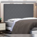 Ver imagem 5 de Cabeceira Decorativa King Size 1,95M Givenchy Suede Cinza - Gran Belo