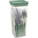 Ver imagem 2 de Faqueiro com 25 Peças em Pote - Verde Oliva