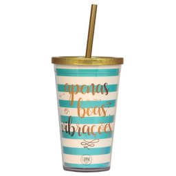Copo Canudo 500 ML Duas camadas - Apenas Boas Vibrações - 1
