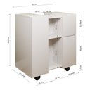 Ver imagem 5 de Gabinete Armario Banheiro Pia de Coluna Macau com Rodízios Branco