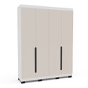Ver imagem 2 de Guarda-Roupa Casal 4 Portas Bater Madrid Bege/Creme/Branco