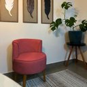 Ver imagem 2 de Jogo 5 Cadeiras Decorativa para Sala de Estar Aconchegante Tecido Veludo Moderna Aconchegante