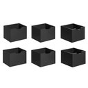 Ver imagem 1 de Kit 6 Gavetas para Nicho Organizador Q01 Preto Fosco - Mpozenato