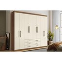 Ver imagem 1 de Guarda Roupa 8 Portas e 6 Gavetas Master 8.6 Jatobá/areia - Santos Andirá