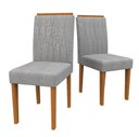 Ver imagem 1 de Conjunto 2 Cadeiras Ana Ype/linho Cinza Claro - New Ceval