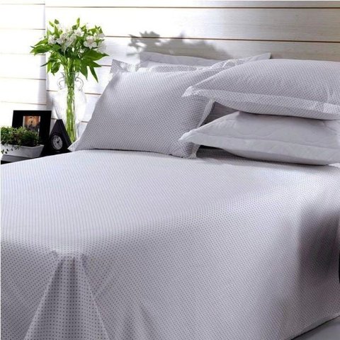 Lençol Avulso Estampado com Elástico Queen All Design - Altenburg - Mini Branco