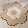 Tapete Infantil Pelúcia Margarida Dupla Premium Antiderrapante - Bege - 1