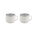 Ver imagem 1 de Kit 2 Xícaras para Café Tramontina em Aço Inox Branco 80 ml