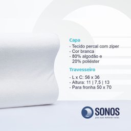 Travesseiro Sonos Puro Visco Nasa Cervical com 3 Alturas - 6