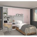 Ver imagem 1 de Guarda Roupa Dormitório Modulado Alpes Solteiro Bancada de Estudo - Roupeiro Luciane M05:rosa