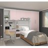 Guarda Roupa Dormitório Modulado Alpes Solteiro Bancada de Estudo - Roupeiro Luciane M05:rosa - 1