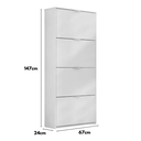 Ver imagem 3 de Sapateira Basculante Organizadora Multiuso Armário 4 Portas