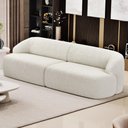 Ver imagem 7 de Sofá 4 Lugares Curvo Orgânico Living 280cm Barolo L06 Bouclê Off White