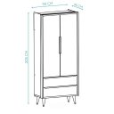 Ver mais imagens de Quarto de Bebê Berço + Cômoda + Guarda Roupa Retrô Rosa Theo Madeira Natural
