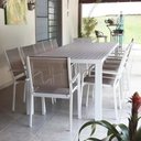 Ver imagem 1 de Conjunto com Mesa Ripada Retangular + 12 Cadeiras