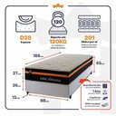 Ver imagem 2 de Cama Box Molas Ensacadas Sirius Solteiro 88x188 King House