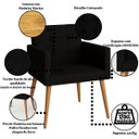 Ver imagem 3 de Kit 2 Cadeiras para Mesa de Jantar Estofada Cozinha Decor Resistente Confortável