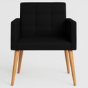 Ver imagem 5 de Kit 2 Cadeiras para Mesa de Jantar Estofada Cozinha Decor Resistente Confortável