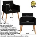 Ver imagem 2 de Kit 2 Cadeiras para Mesa de Jantar Estofada Cozinha Decor Resistente Confortável