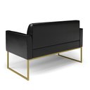 Ver imagem 7 de Sofá Namoradeira com Poltrona Base Industrial Dourado Marisa Corano D03 - D\'rossi Cor Preto