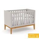 Ver imagem 5 de Jogo de Quarto Infantil Nature com Guarda Roupa 2 Portas e Berço Cinza/eco Wood - Matic Móveis