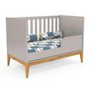 Ver imagem 6 de Jogo de Quarto Infantil Nature com Guarda Roupa 2 Portas e Berço Cinza/eco Wood - Matic Móveis