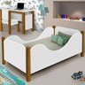 Cama Infantil em Madeira Maciça e MDF Munique Branco/Amêndoa - 1