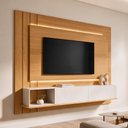 Ver mais imagens de Painel para TV Legend B01 75" 220cm MDF-MDP com LED Cinamomo Off White Lyam Decor