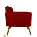 Ver imagem 3 de Namoradeira Decorativa Estofada Para Salão de Beleza Isabella Suede Vermelho - LM DECOR
