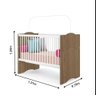 Quarto Infantil Completo New Cristal e Berço Mini Cama Alegria Wengue - Moveis Canaã - 2
