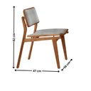 Ver imagem 4 de Conjunto de Mesa de Jantar Maia Tampo com Vidro Laqueado 120 cm 4 Cadeiras Eloá