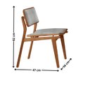 Ver imagem 4 de Mesa de Jantar com 4 Cadeiras Madeira Maciça/MDF Maia - Eloá Quartzo/Imbuia Natural/Cinam. Imbuia/ L