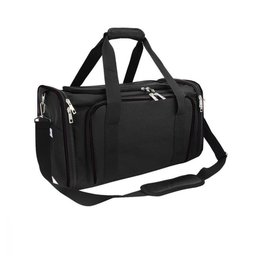 Bolsa Pet Transporte Expansível Preto + Par Luva Tira Pelos - 3