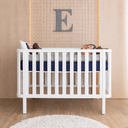 Ver imagem 2 de Conjunto Berço 2 em 1 Vira Mini Cama Branco Fosco e Cômoda Grande Branco com Carvalho Malva