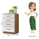 Ver imagem 3 de Cômoda Ms913 61cm 4 Gavetas Linha Cômoda Naturale Branco Moval