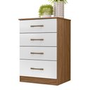 Ver imagem 1 de Cômoda Ms913 61cm 4 Gavetas Linha Cômoda Naturale Branco Moval