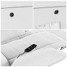 Poltrona do Papai Reclinável Sala de Cinema Madrid Glider Manual Giratória Massagem Usb Pu Branco G2 - 5