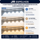 Ver imagem 3 de Espelho Retangular com LED 3 Tons Atrás - 95A X 55L cm