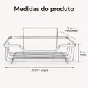 Ver mais imagens de Suporte para Shampoo Cromado Metal Adesivo sem Furo Goldenx