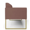 Ver imagem 5 de Sofá Namoradeira Base Industrial Dourado Marisa Veludo D03 - D\'rossi Cor Rose