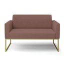 Ver imagem 7 de Sofá Namoradeira Base Industrial Dourado Marisa Veludo D03 - D\'rossi Cor Rose