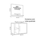 Ver imagem 5 de Conjunto Gabinete de Banheiro 60cm c/ Cuba Carvalho/Branco - Arte Cas