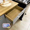 Ver mais imagens de Cozinha Compacta 4 Peças Balcão 120cm com Tampo Versalhes Branco/Freijó/Soft