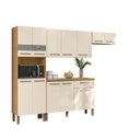 Ver imagem 5 de Cozinha Compacta 4 Peças Balcão 120cm com Tampo Versalhes Branco/Freijó/Soft