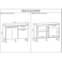 Ver imagem 4 de Cozinha Compacta 4 Peças Balcão 120cm com Tampo Versalhes Branco/Freijó/Soft