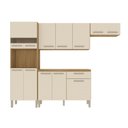 Ver imagem 2 de Cozinha Compacta 4 Peças Balcão 120cm com Tampo Versalhes Branco/Freijó/Soft