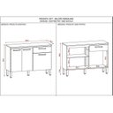 Ver imagem 4 de Cozinha Compacta 4 Peças Balcão 120cm com Tampo Versalhes